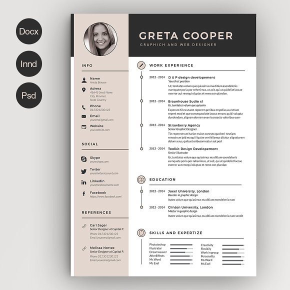 resume template for creative professionals